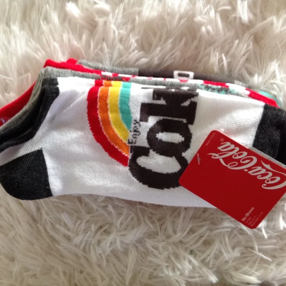 Five Pairs of Assorted Coke Socks